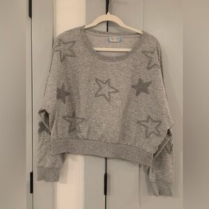 Hippie Rose Cropped Star Sweatshirt